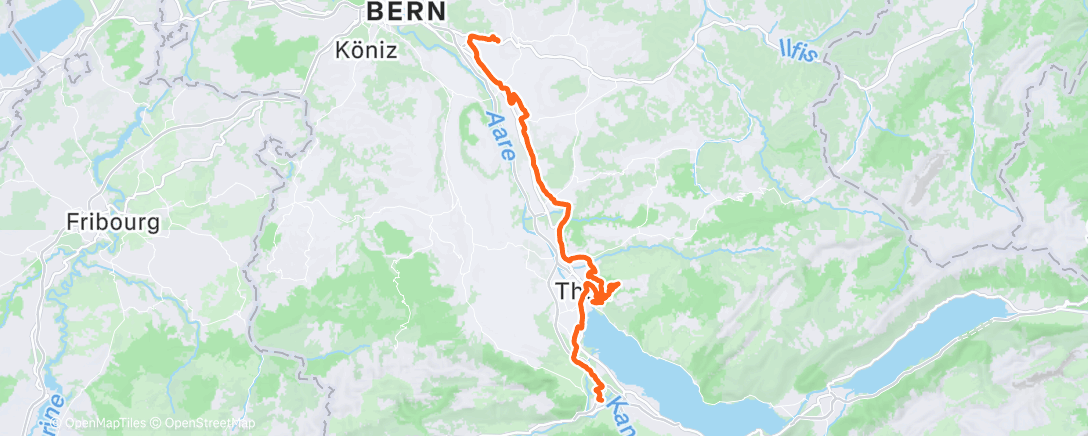 Map of the activity, Fahrt am Nachmittag