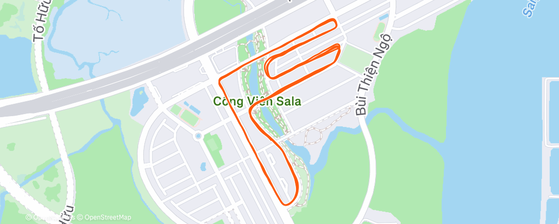 Map of the activity, Morning Run