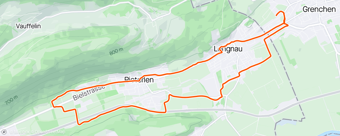 Map of the activity, Nach vüu 🚗 km