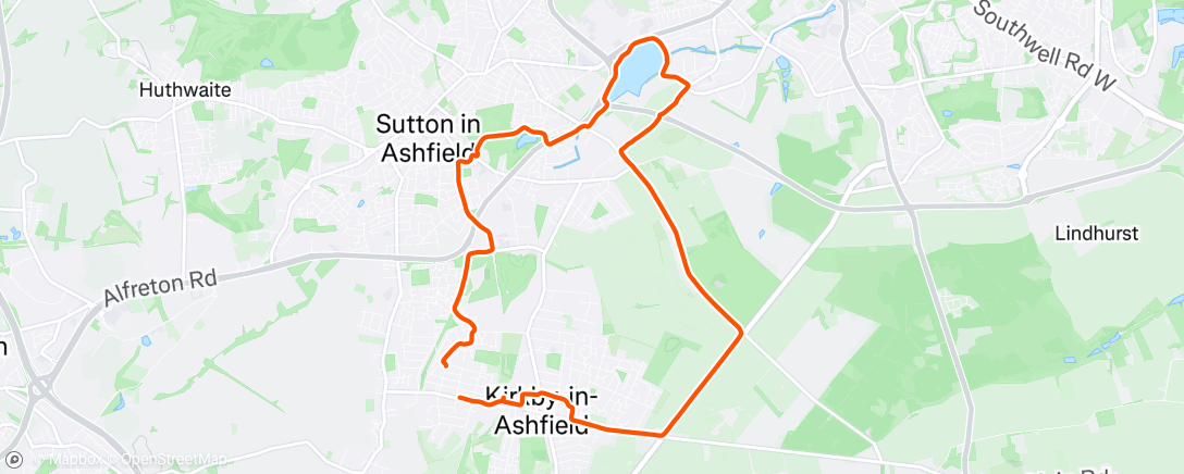 Map of the activity, Afternoon Ride