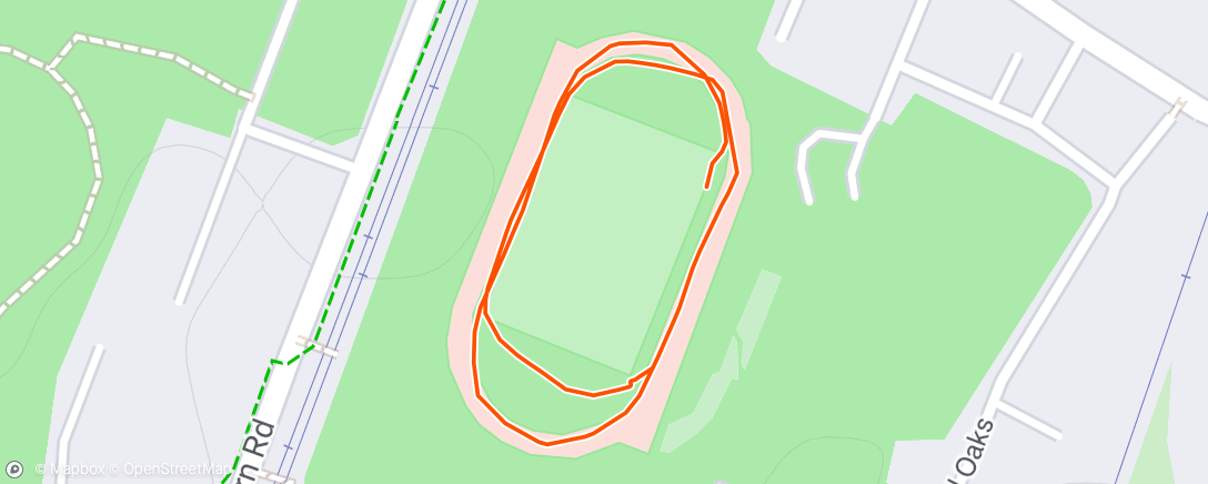 Map of the activity, Afternoon Run