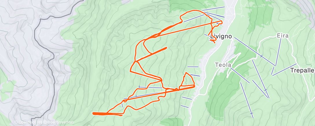 Map of the activity, Morning Alpine Ski