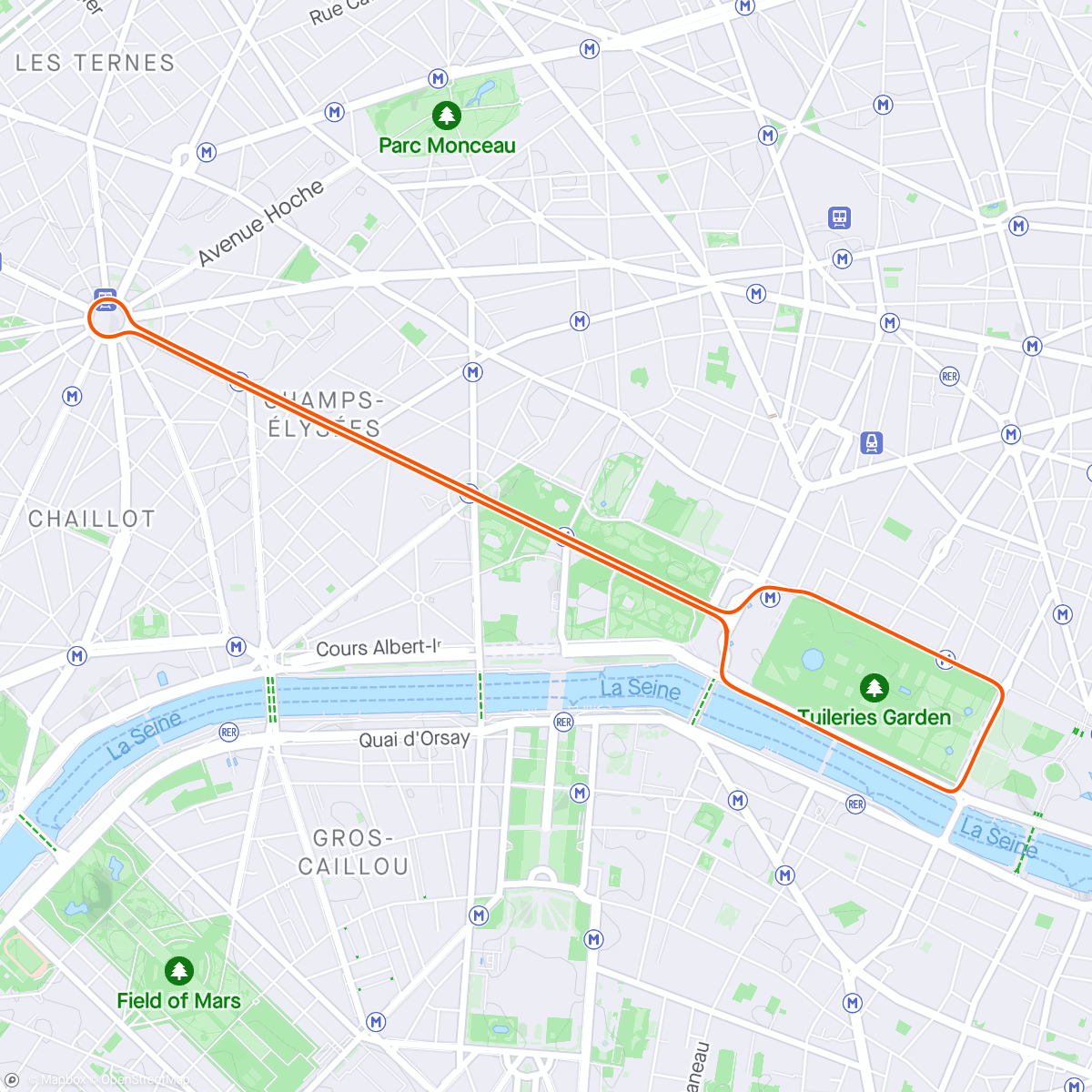 Map of the activity, Zwift - 105 min Z2 in Paris