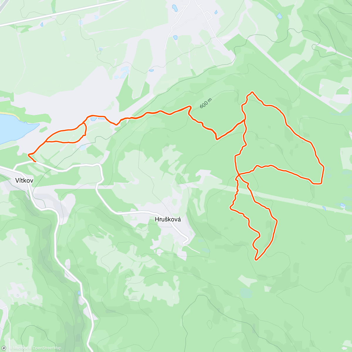 Map of the activity, Lunch Trail Run