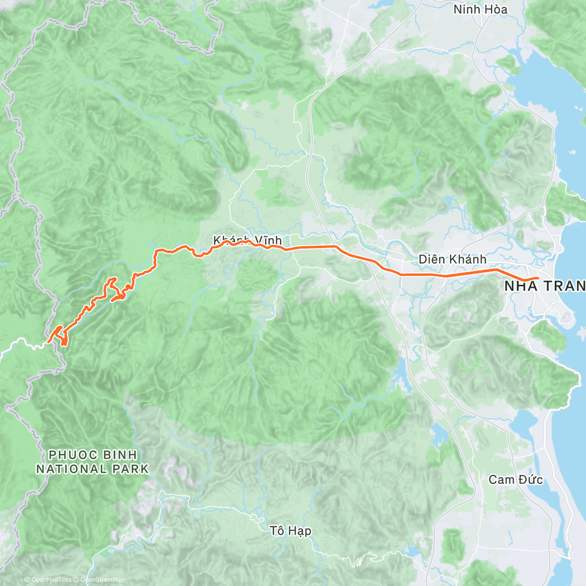 Map of the activity, カーンレー峠 / Khanh Le Pass