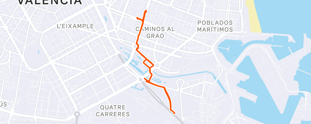 Map of the activity, Lunch Run