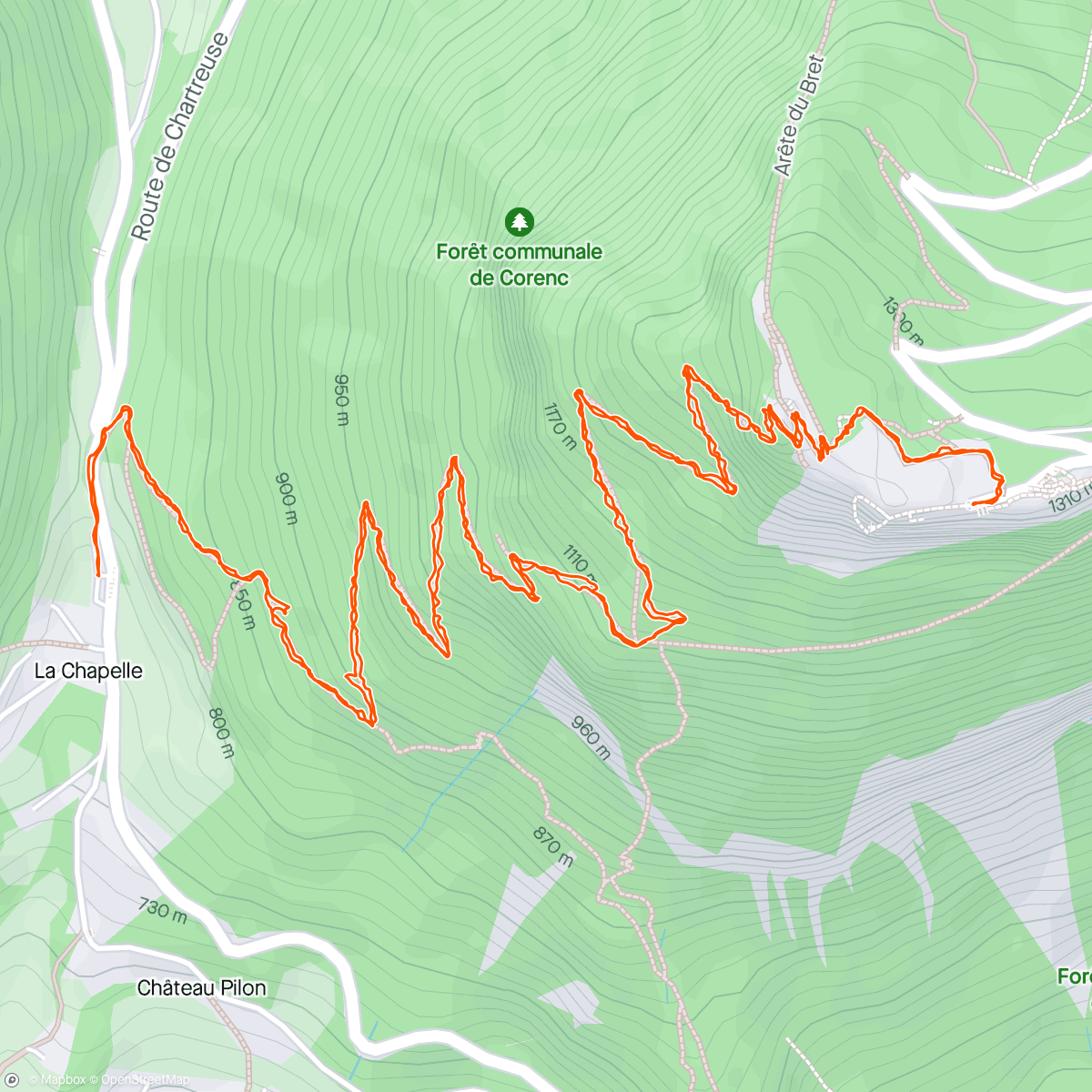Mapa da atividade, Fort du Saint Eynard