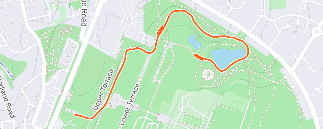 Map of the activity, Afternoon Run