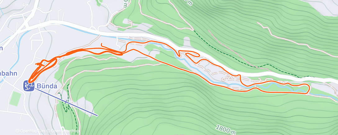 Map of the activity, Afternoon Nordic Ski