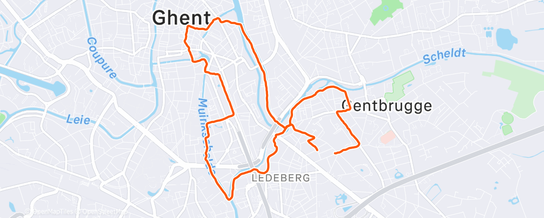 Map of the activity, Avondloop