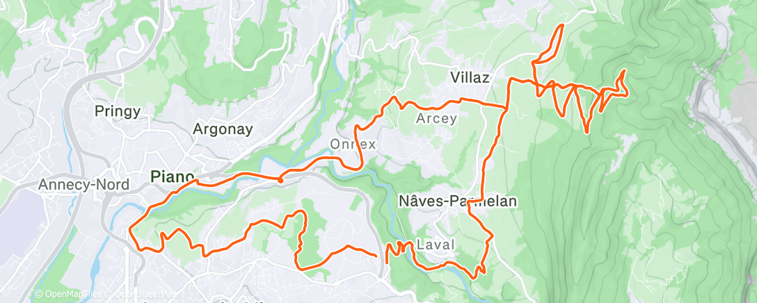 Mapa de la actividad (Sortie VTT le matin 🧊✨)