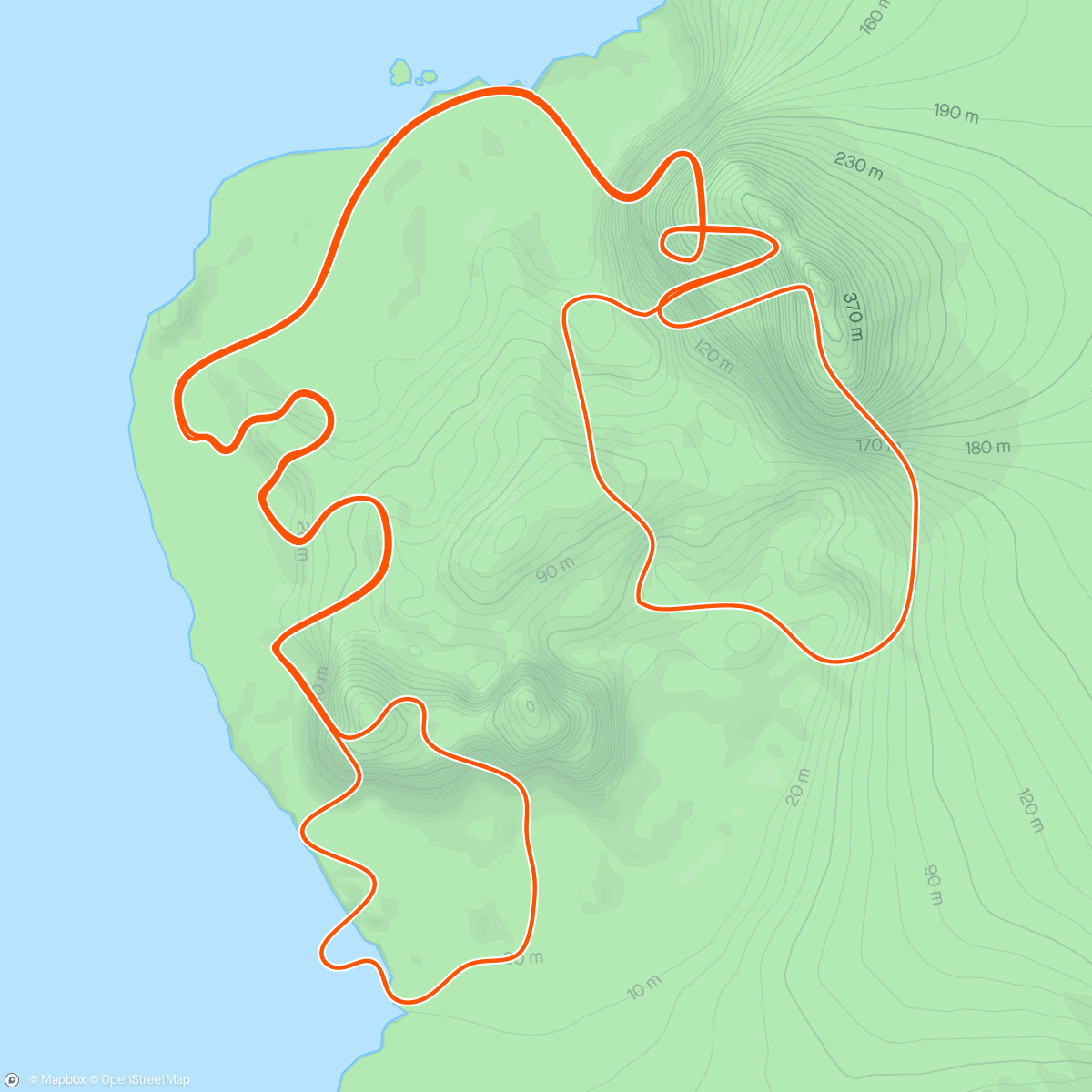 Map of the activity, Zwift - High-Cadence Builds in Watopia