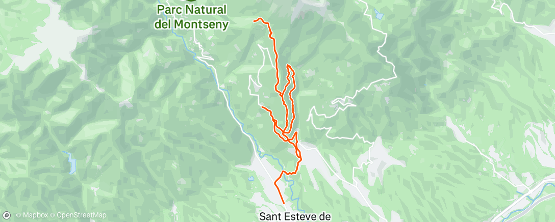 Map of the activity, 2h trail