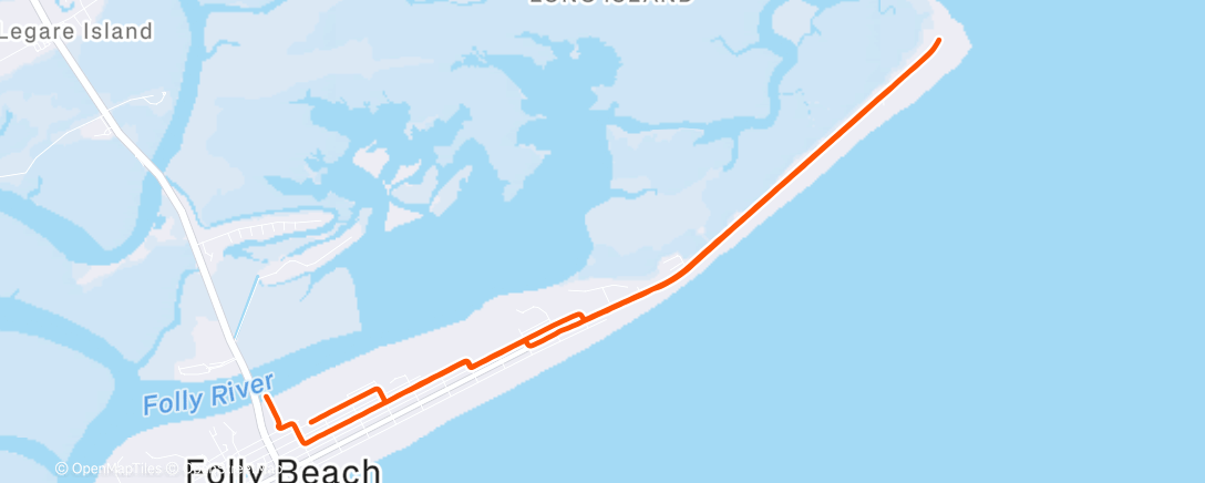 Map of the activity, Evening Run