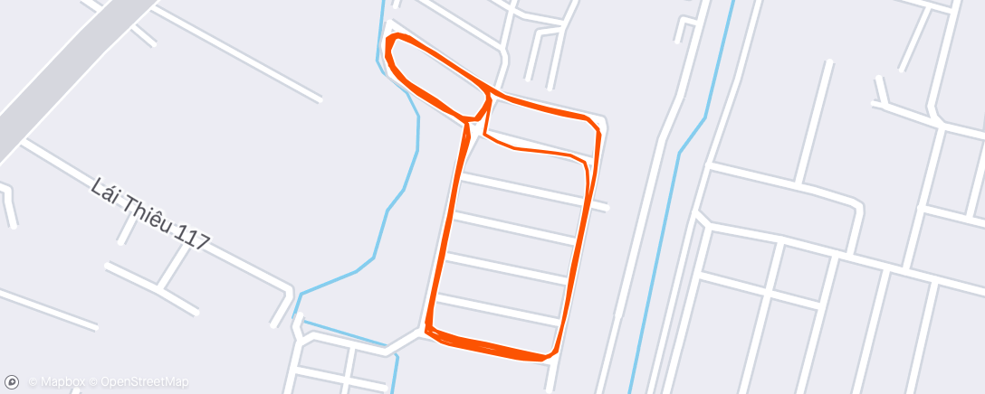 Map of the activity, Afternoon Run