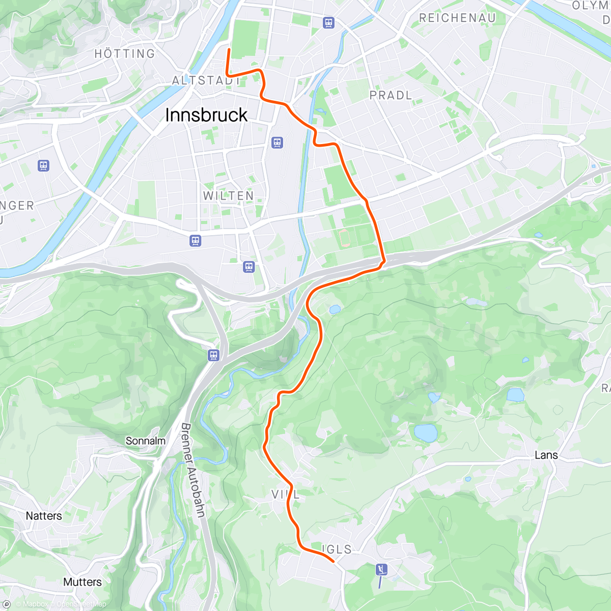 Mapa da atividade, Zwift - Watopia Flat Forward in Innsbruck