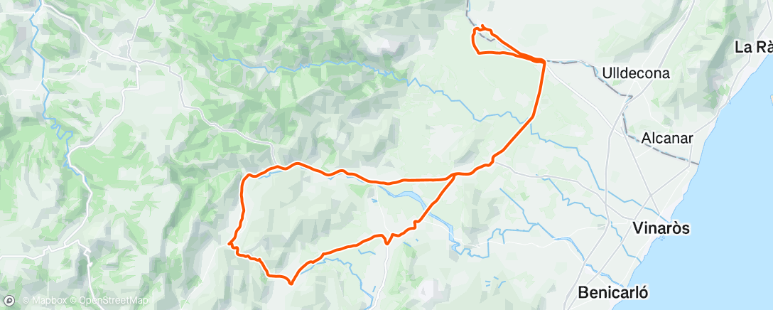 Map of the activity, Bicicleta por la mañana