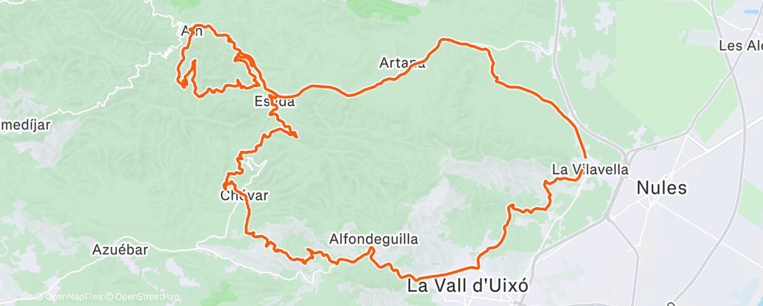 Карта физической активности (Bicicleta de montaña matutina)