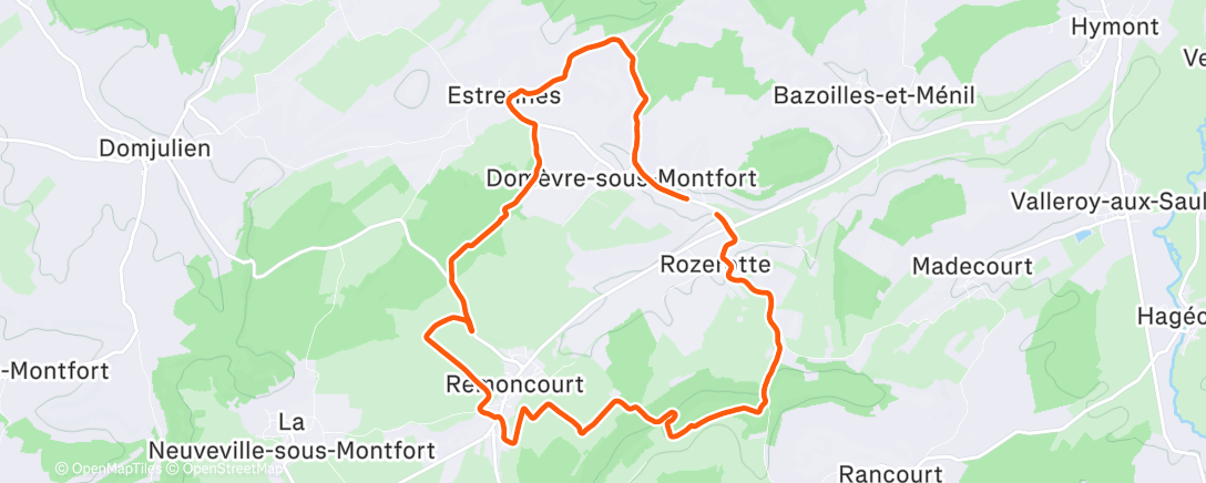 Карта физической активности (Afternoon Trail Run)