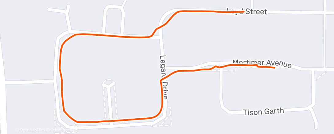 Map of the activity, Afternoon Walk