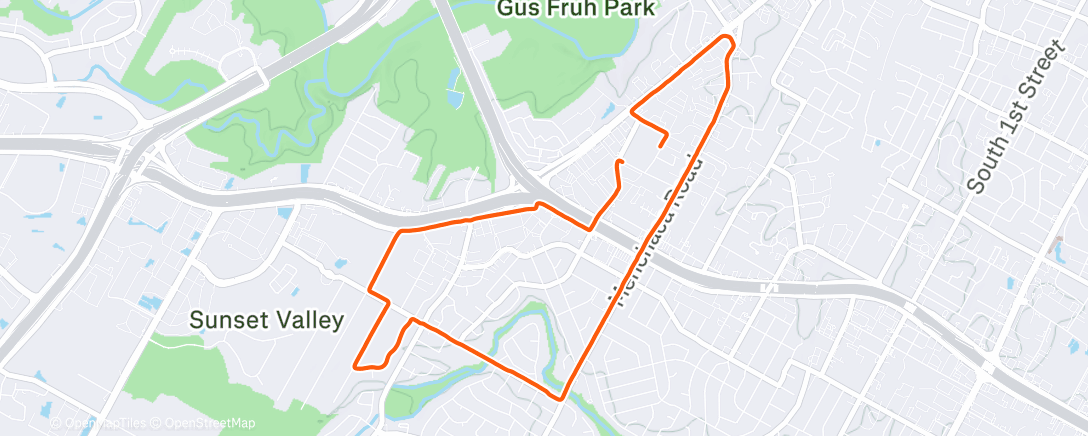 Map of the activity, Morning Run