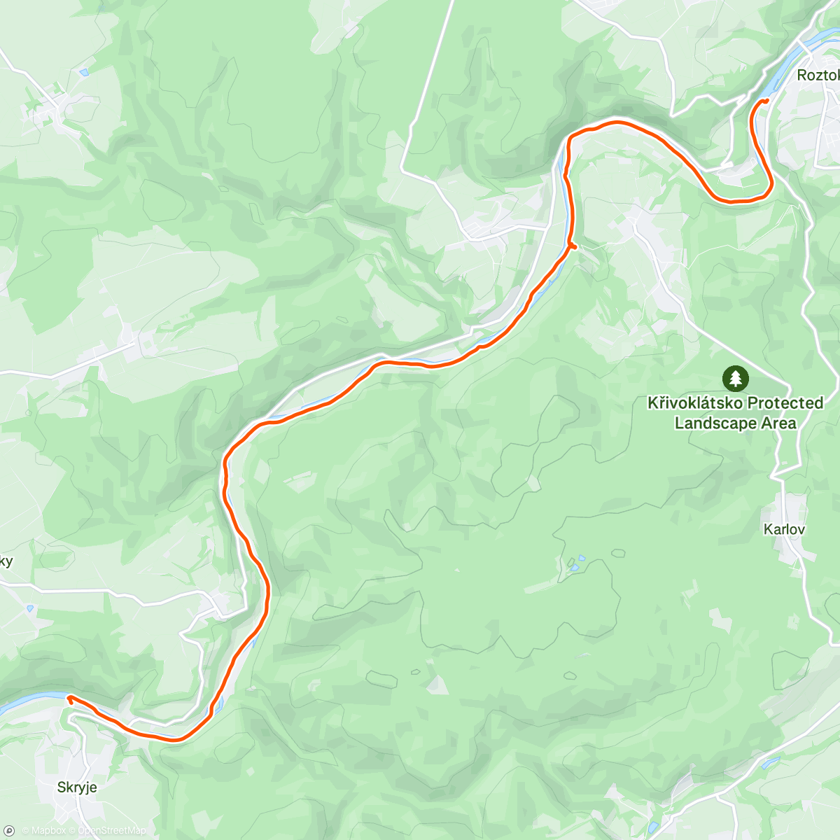 Map of the activity, Den otců  - Berounka