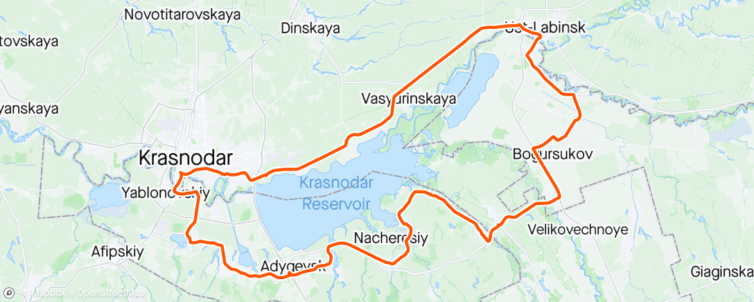 Mappa dell'attività Б200 "Краснодарская кругосветка" клуб "Южный путь"