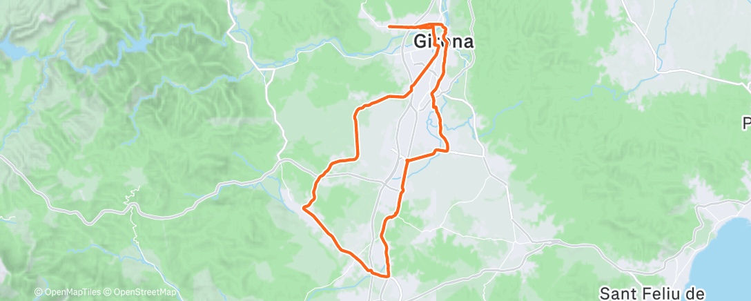 Map of the activity, Afternoon Ride