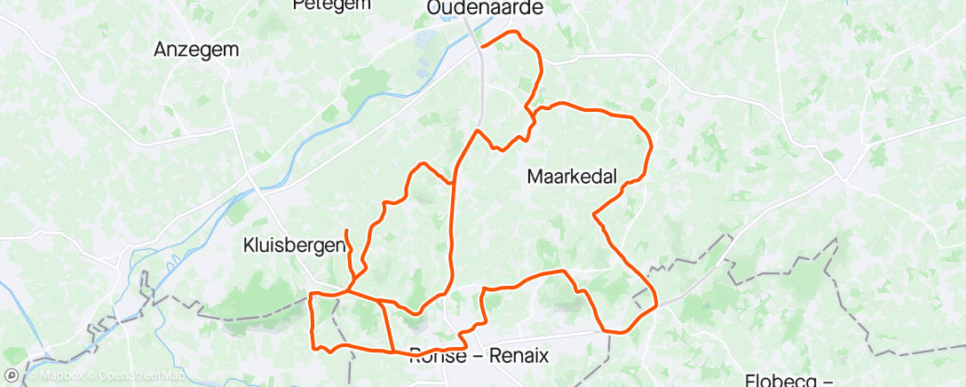 Map of the activity, Recon Dwars door Vlaanderen