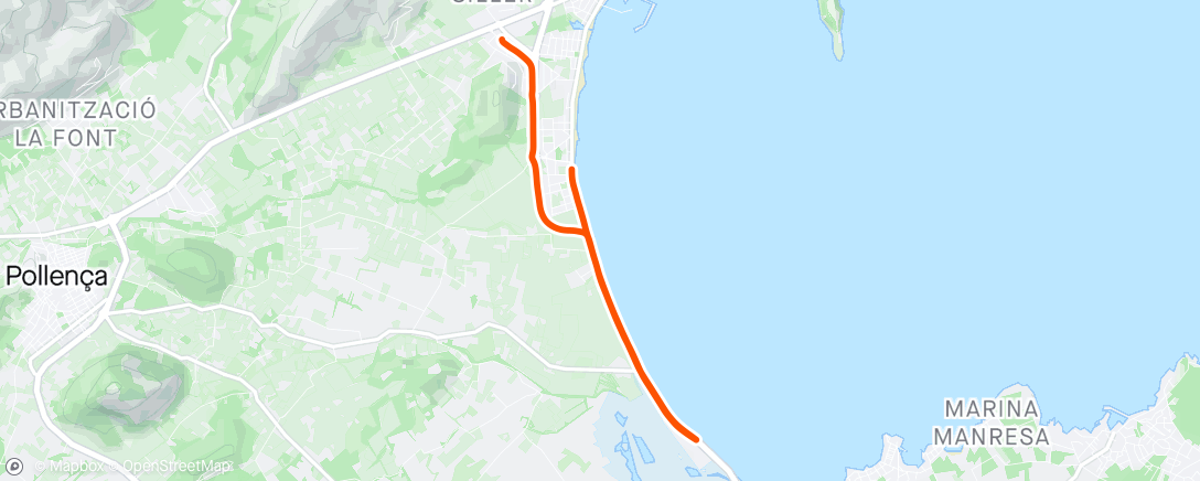 Mappa dell'attività Pollensa Promenade