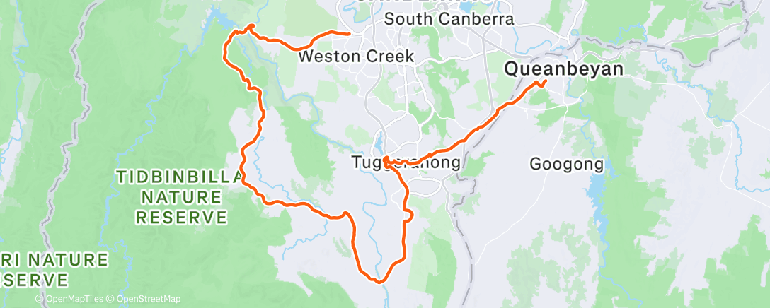 Map of the activity, Windy and a little wet zone 2