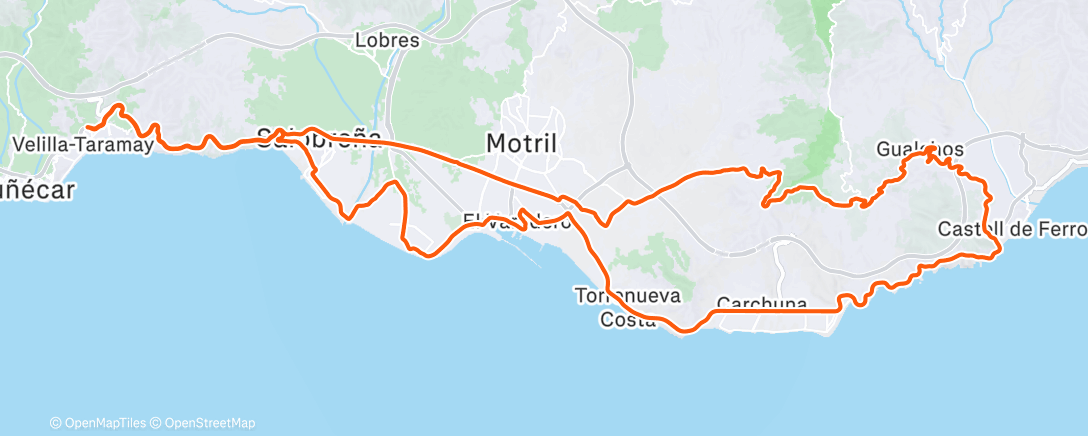Mapa de la actividad, Morning Ride