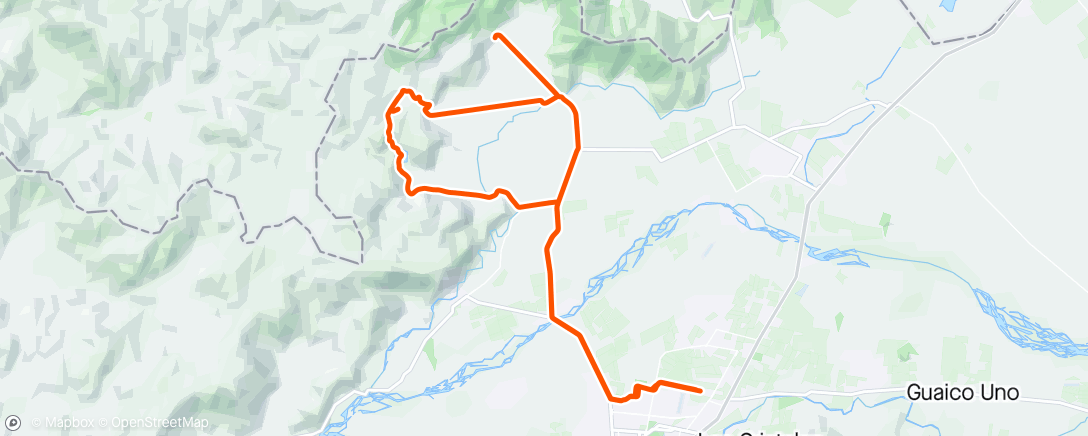 Map of the activity, Tranque La Palmilla - Las Moreras  - Comalle