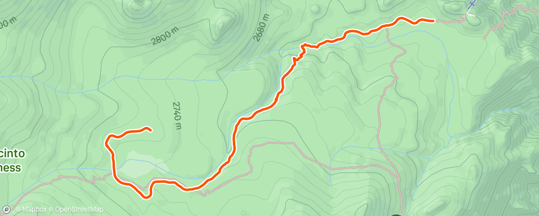 Map of the activity, Afternoon Hike
