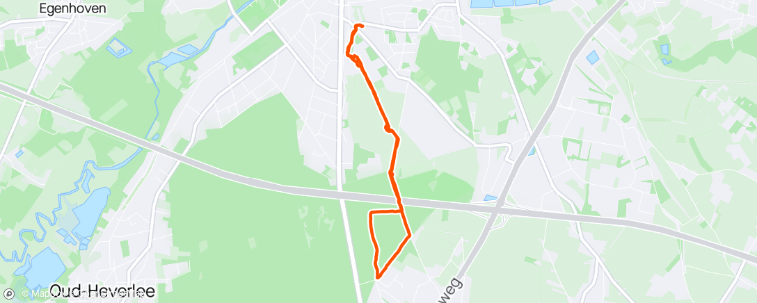 Map of the activity, Small walk with Clio into the green