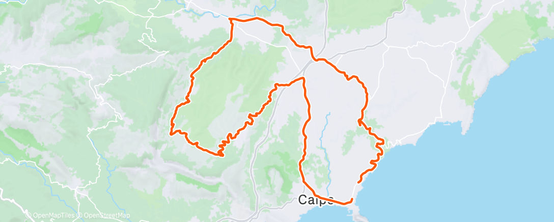 Map of the activity, Morning Ride