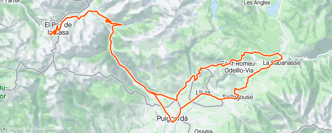 Map of the activity, Andorra - Dag 10