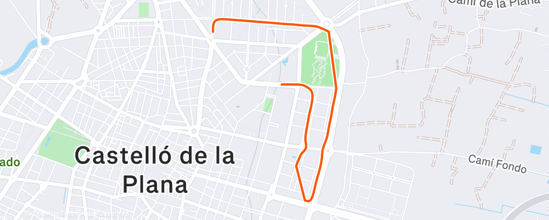 Map of the activity, Lunch Run