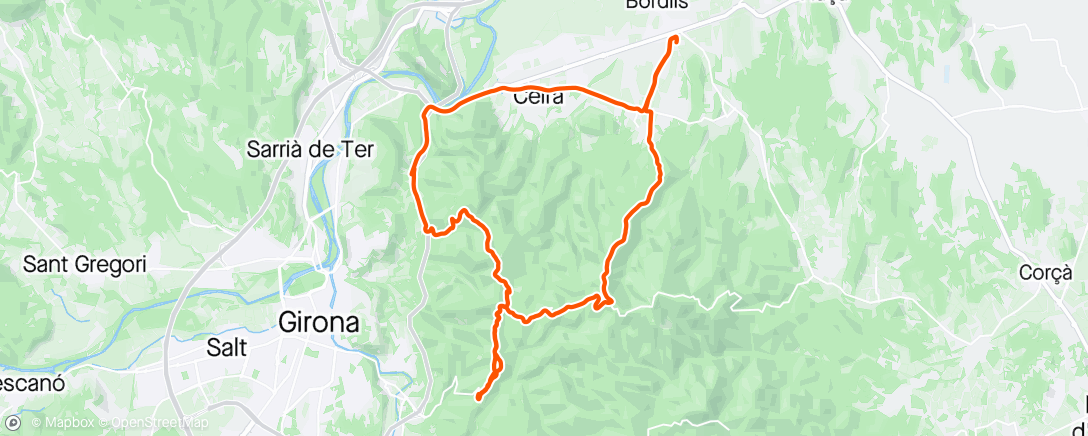 Карта физической активности (Girona’s first ride)