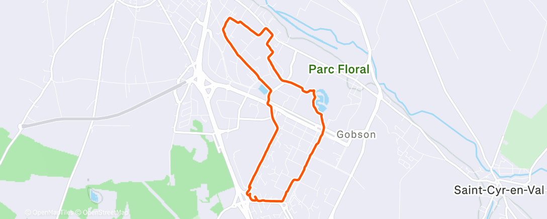 Map of the activity, Morning Run