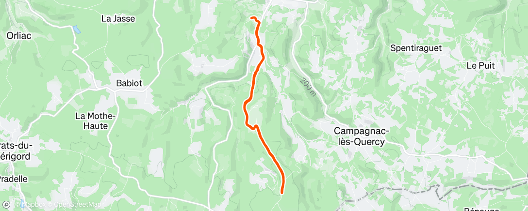 Map of the activity, Run up Thomas