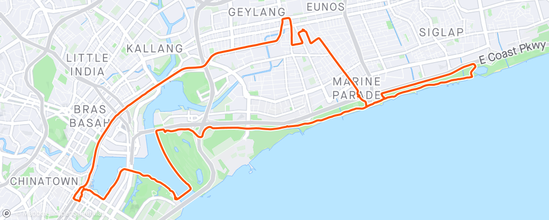 Map of the activity, Evening Ride 🌥