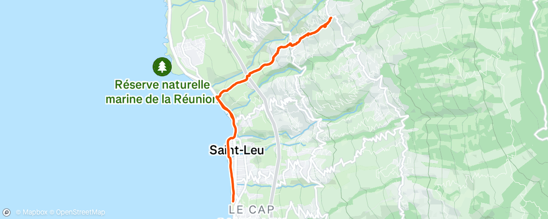 Map of the activity, Trail le matin