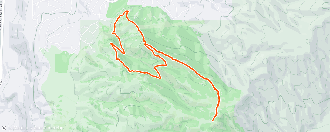 Mapa da atividade, Wild Rose trail run
