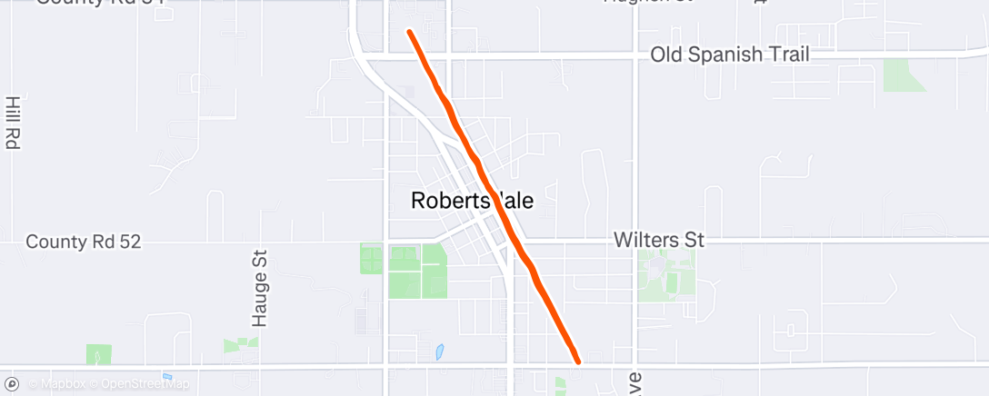 Map of the activity, Morning Run