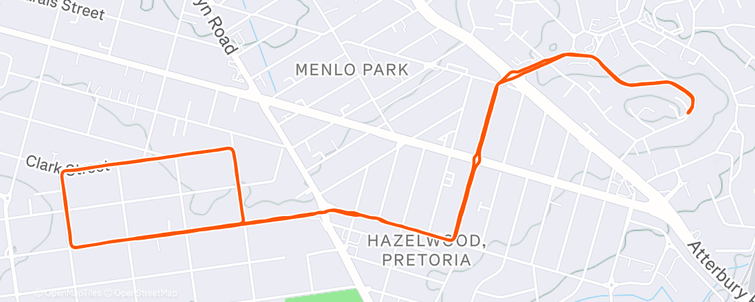 Peta aktivitas, Morning Run