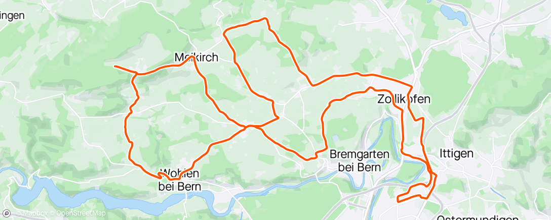 Map of the activity, Fahrt am Nachmittag