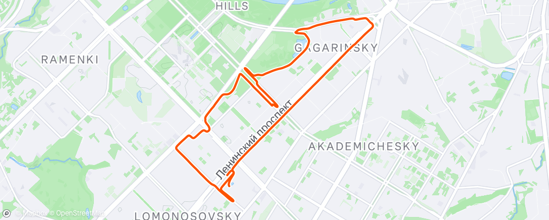 Map of the activity, Дневной велозаезд