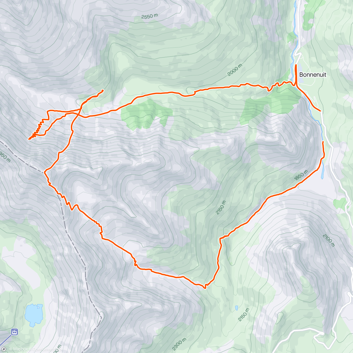 Map of the activity, Aiguille d argentiere (Arves) NE directe 5.1/5.2 Monstrueux, jamais skié aussi fort je crois. 
Sur une 2e je me suis fais tirer fort dans le brouillard par un gros sluff