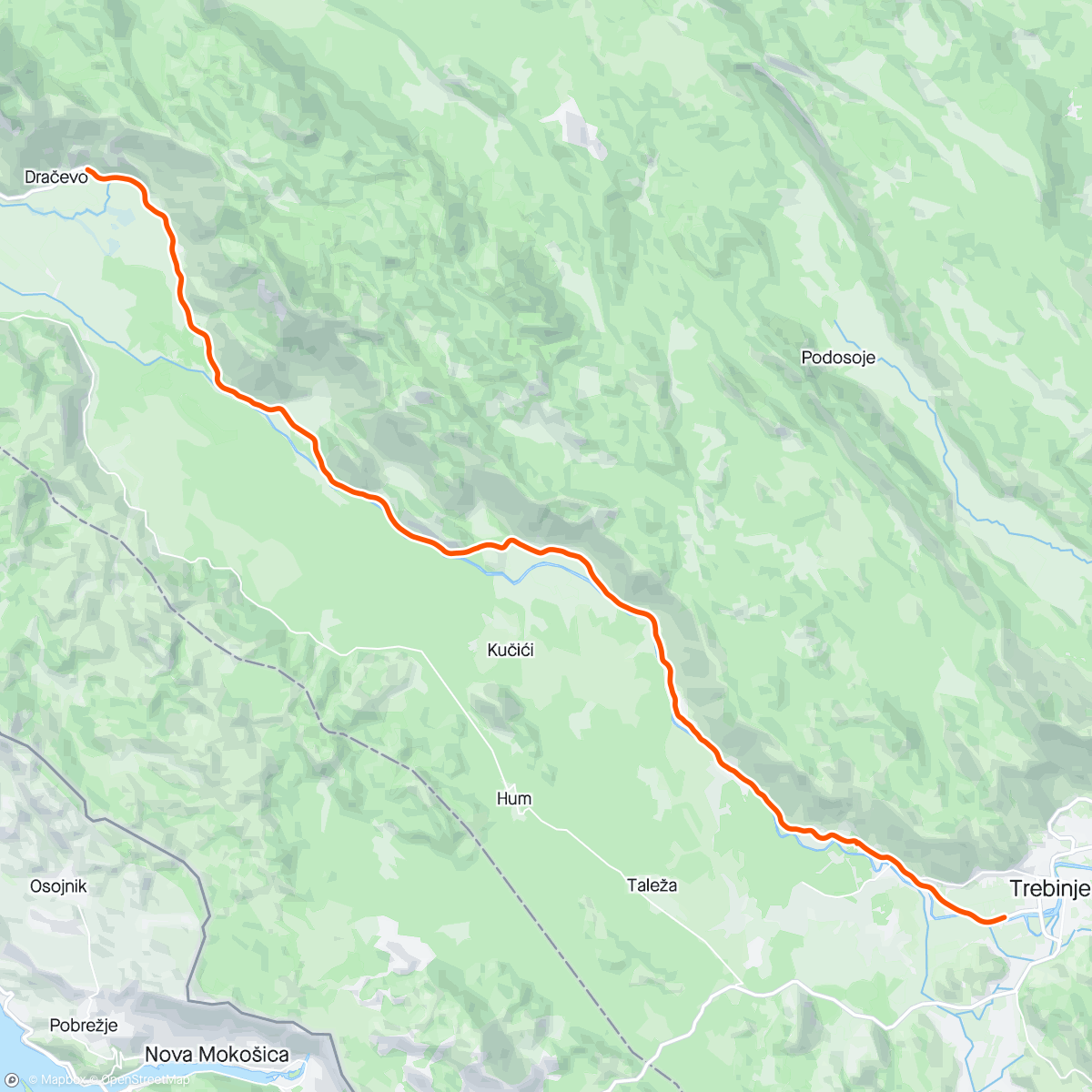 Map of the activity, Day 451 / #CPT2LDN / Trebinje was nice